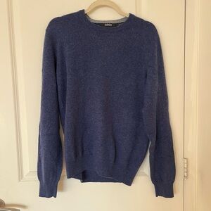 Saks Fifth Avenue 100% Cashmere Navy Blue Sweater M